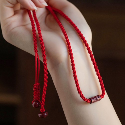 Natural Cinnabar Calm Blessing Belly Chain