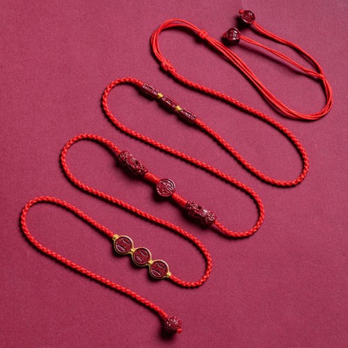 Natural Cinnabar PiXiu Blessing Belly Chain