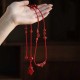 Natural Cinnabar Calm Blessing Belly Chain