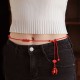 Natural Cinnabar Calm Blessing Belly Chain