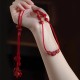 Natural Cinnabar Calm Blessing Belly Chain