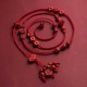 Natural Cinnabar Calm Blessing Belly Chain