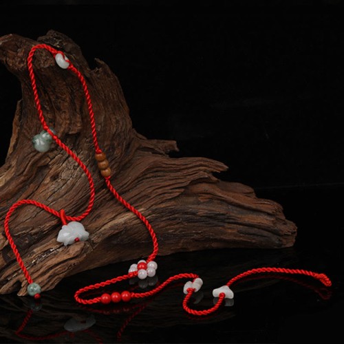 Zodiac Peach Wood Blessing Belly Chain