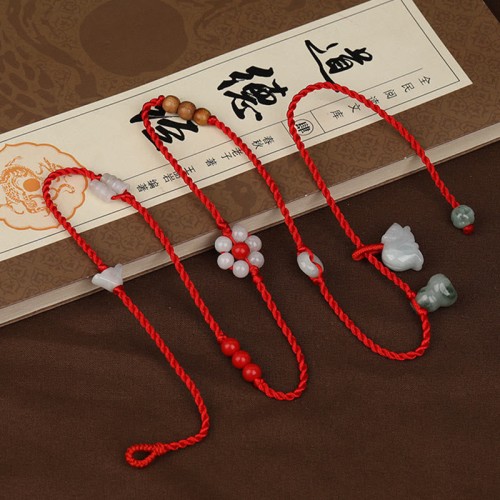 Zodiac Peach Wood Blessing Belly Chain