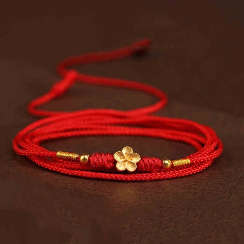 Buddha Stone 999 Gold Red String Belly Chain Buddha Stone 999 Gold Red String Belly Chain