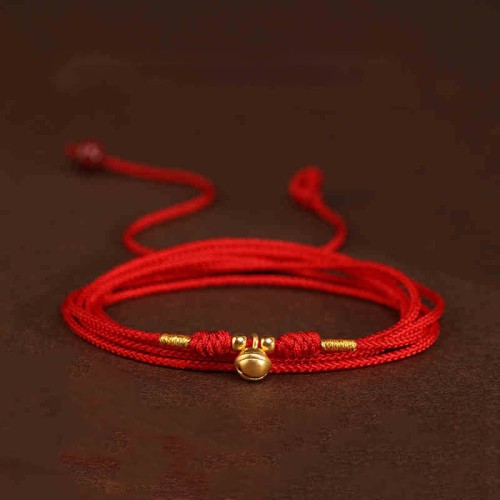 Buddha Stone 999 Gold Red String Belly Chain Buddha Stone 999 Gold Red String Belly Chain