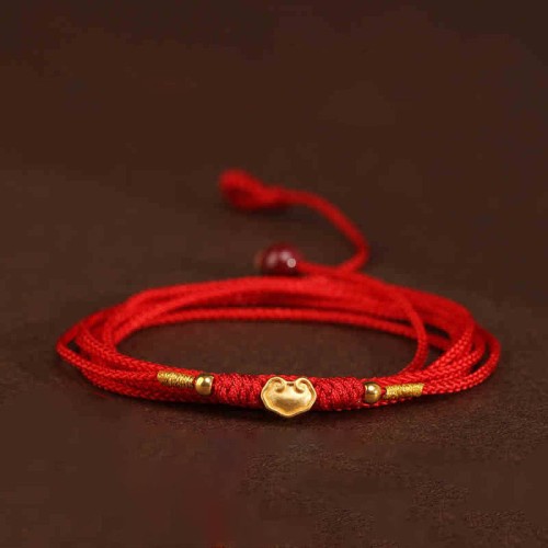 Buddha Stone 999 Gold Red String Belly Chain Buddha Stone 999 Gold Red String Belly Chain