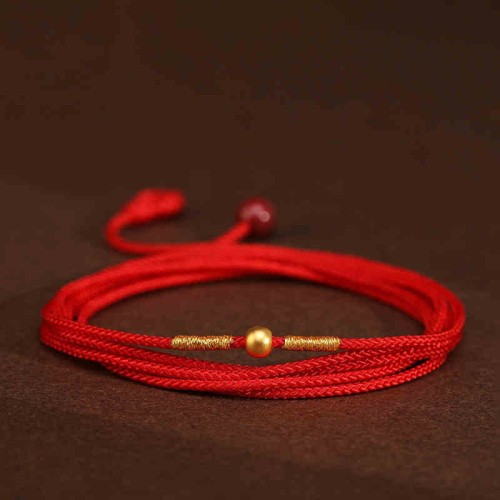 Buddha Stone 999 Gold Red String Belly Chain Buddha Stone 999 Gold Red String Belly Chain
