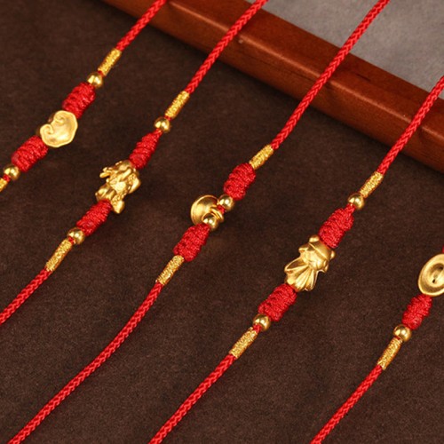 Buddha Stone 999 Gold Red String Belly Chain Buddha Stone 999 Gold Red String Belly Chain