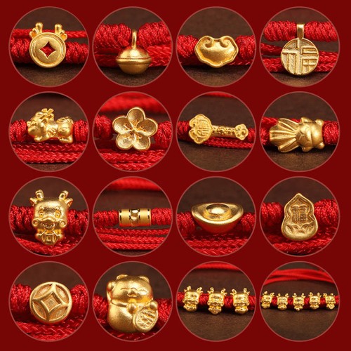 Buddha Stone 999 Gold Red String Belly Chain Buddha Stone 999 Gold Red String Belly Chain