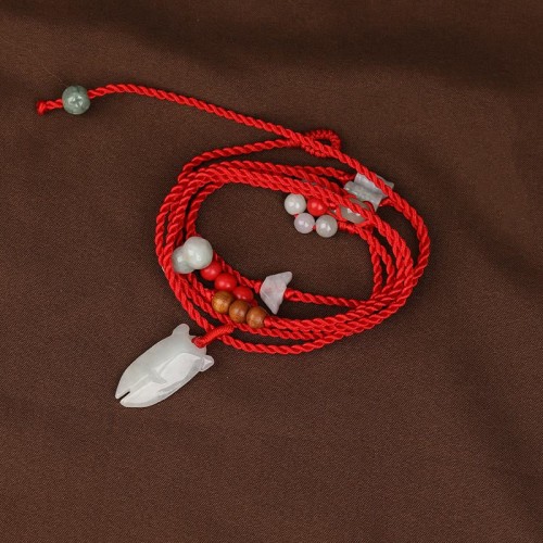 Zodiac Peach Wood Blessing Belly Chain