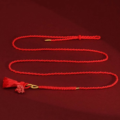 Natural Cinnabar Dragon Blessing Belly Chain