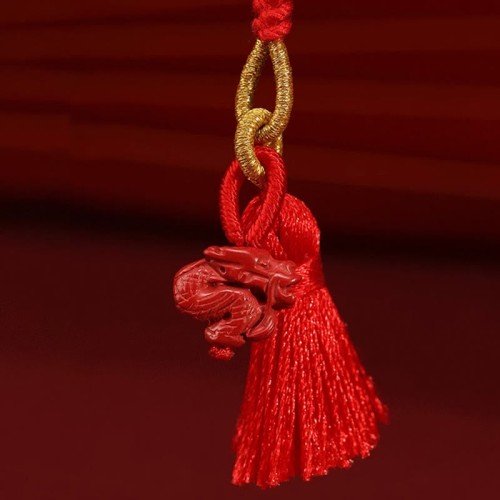 Natural Cinnabar Dragon Blessing Belly Chain
