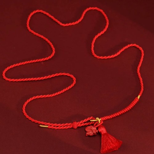 Natural Cinnabar Dragon Blessing Belly Chain