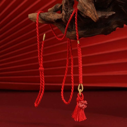 Natural Cinnabar Dragon Blessing Belly Chain