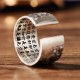999 Sterling Silver Dragon Carved Protection Ring