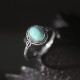 925 Sterling Silver Tibetan Turquoise Protection Ring
