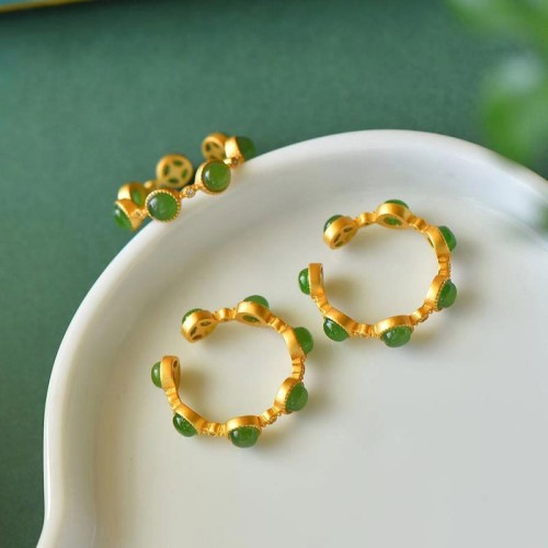 Cyan Jade Healing Adjustable Ring Cyan Jade Healing Adjustable Ring