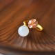 925 Silver Hetian Jade Cherry Blossom Luck Set