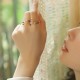 14k Gold-plated Fu Lu Shou Crystal Happiness Ring