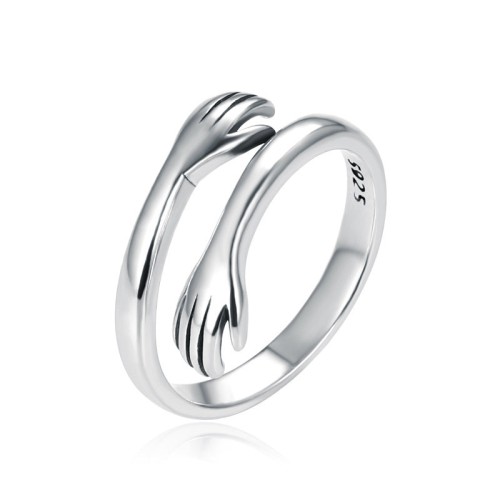 925 Silver Love Hug Thumb Ring 925 Silver Love Hug Thumb Ring