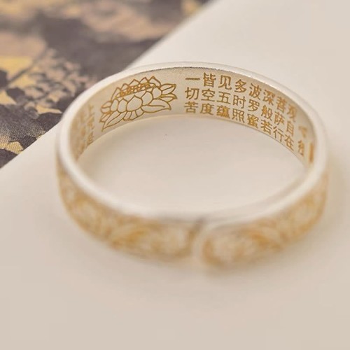 Buddha Stone Gold-Painted Peaceful Ring Buddha Stone Gold-Painted Peaceful Ring