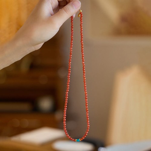 925 Sterling Silver Plated Gold Red Agate Confidence Set