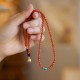 925 Sterling Silver Plated Gold Red Agate Confidence Set
