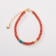 925 Sterling Silver Plated Gold Red Agate Confidence Set