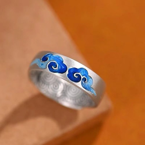 Blue Auspicious Clouds Wealth Ring Blue Auspicious Clouds Wealth Ring