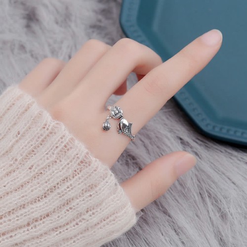 925 Silver Koi Lotus Success Ring 925 Silver Koi Lotus Success Ring