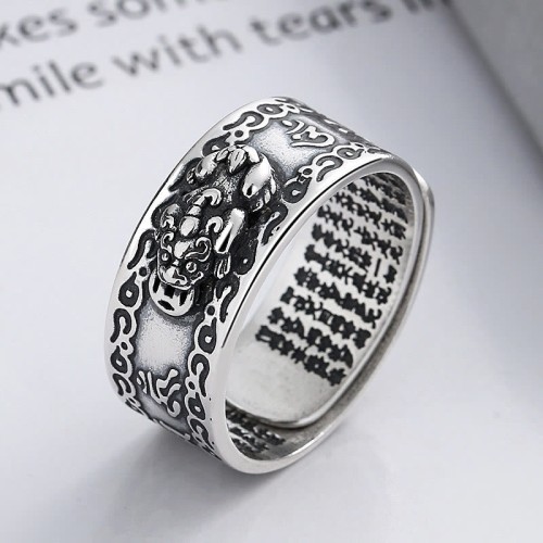 925 Silver PiXiu Wealth Ring