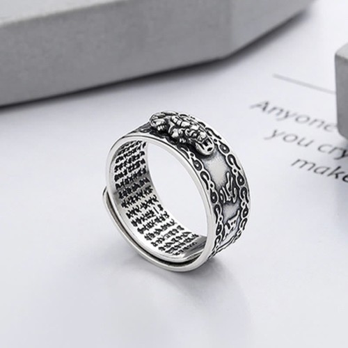 925 Silver PiXiu Wealth Ring