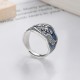 925 Silver Phoenix Peony Luck Ring