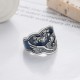 925 Silver Phoenix Peony Luck Ring