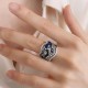 925 Silver Phoenix Peony Luck Ring