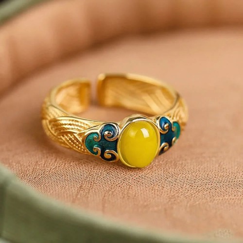 Amber Copper Auspicious Focus Ring Amber Copper Auspicious Focus Ring