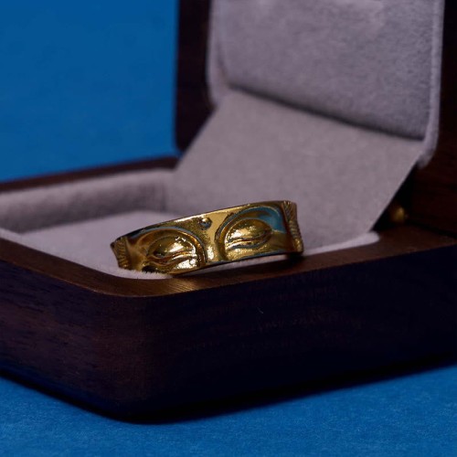 Golden Meditation Buddha Serenity Copper Ring Golden Meditation Buddha Serenity Copper Ring