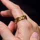 Golden Meditation Buddha Serenity Copper Ring Golden Meditation Buddha Serenity Copper Ring