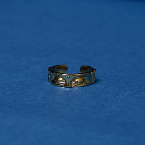 Golden Meditation Buddha Serenity Copper Ring Golden Meditation Buddha Serenity Copper Ring
