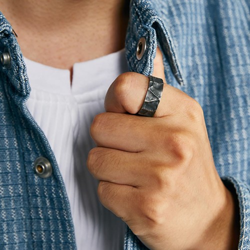 999 Silver Protection Adjustable Ring