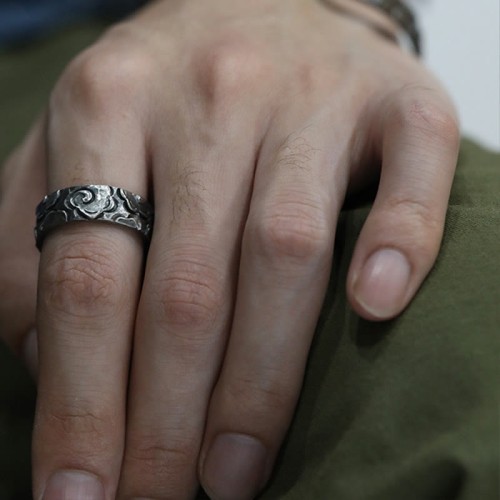 999 Silver Auspicious Clouds Protection Ring 999 Silver Auspicious Clouds Protection Ring