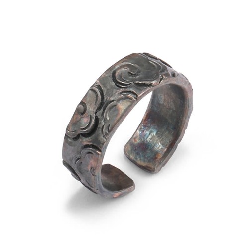 999 Silver Auspicious Clouds Protection Ring 999 Silver Auspicious Clouds Protection Ring