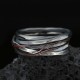 999 Silver Copper Braid Protection Ring
