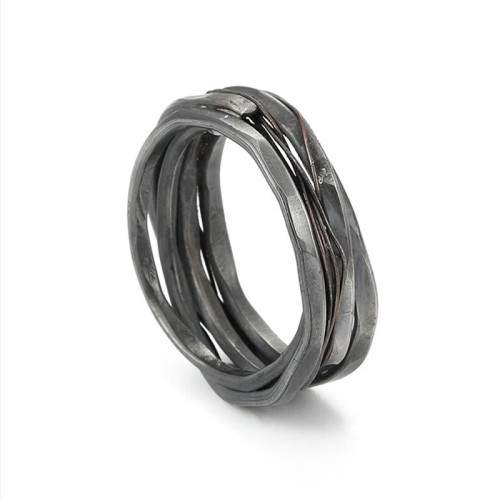 999 Silver Copper Braid Protection Ring