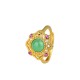 Green Chalcedony Hollow Strength Adjustable Ring