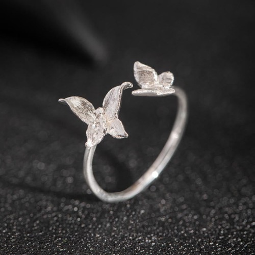 925 Sterling Silver Butterfly Love Ring