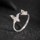 925 Sterling Silver Butterfly Love Ring