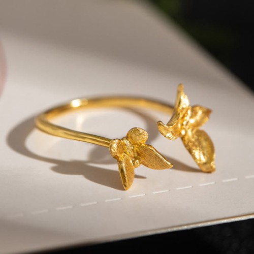925 Sterling Silver Butterfly Love Ring