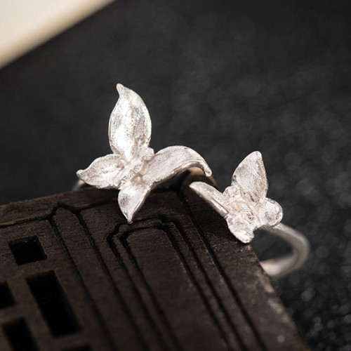 925 Sterling Silver Butterfly Love Ring